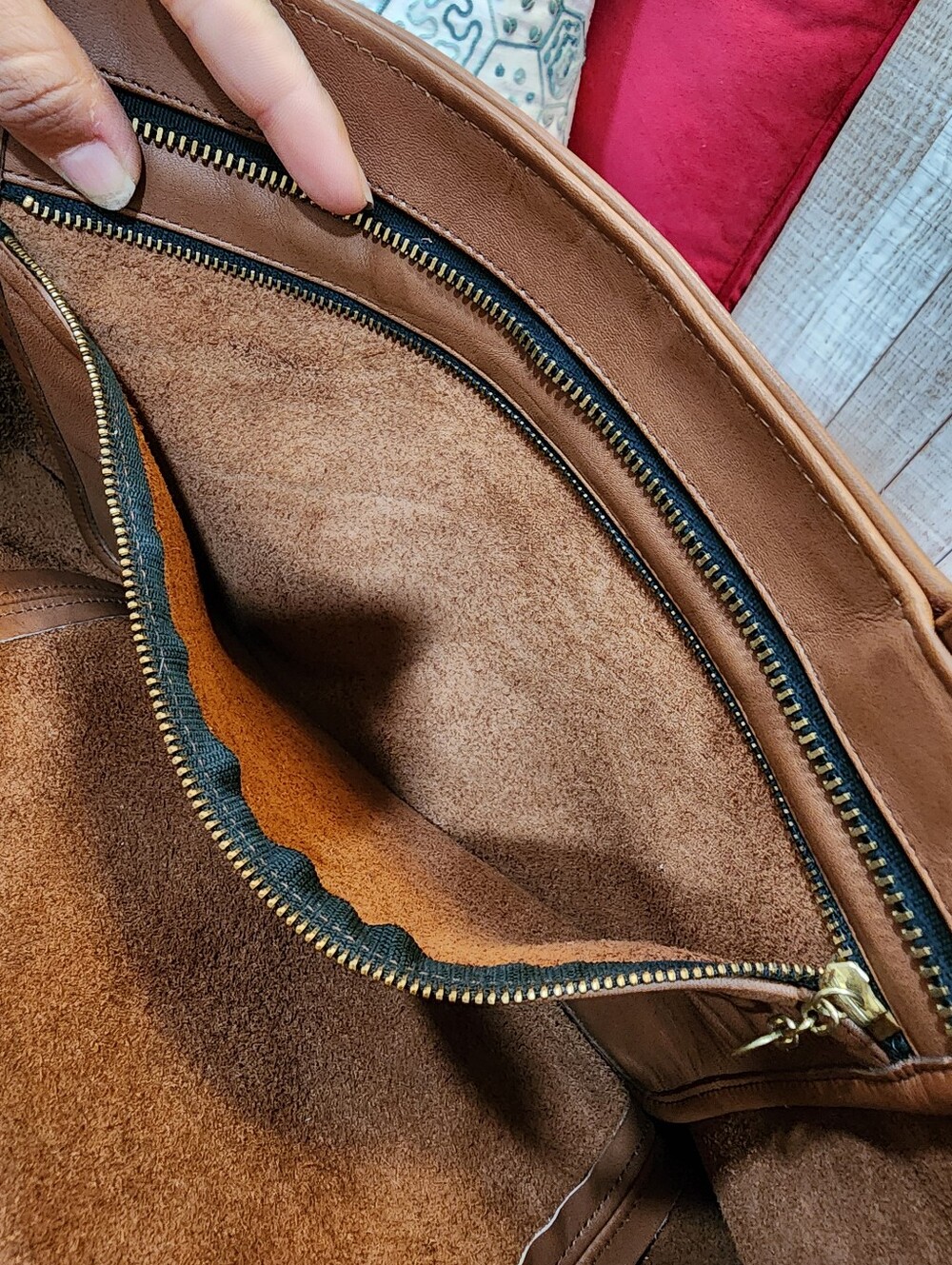 Vintage Coach 4065 Light Tote British Tan Glove Tanned Leather XL Zip Tote USA M - Picture 8 of 10